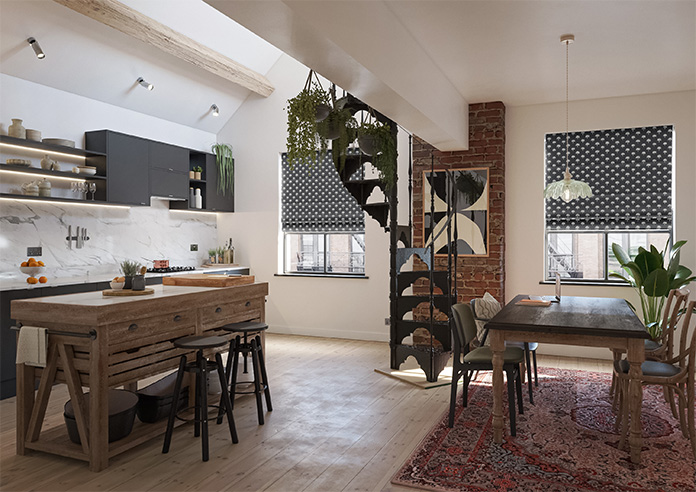 Hanalei, Basalt - Twist&Fit Roman Blind - Image 6